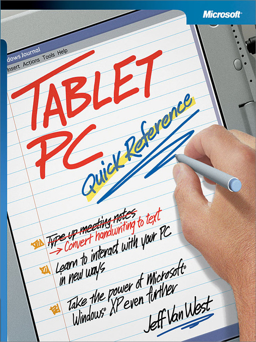 Title details for Tablet PC Quick Reference by Jeff Van West - Available